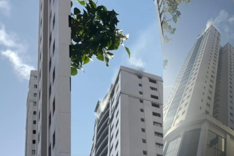 Incêndio atinge apartamento no último andar de prédio na Cremação, em Belém