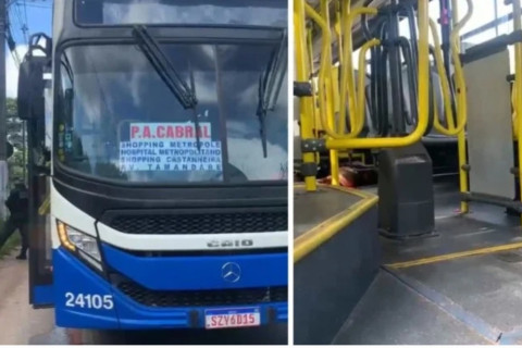 Suspeito de assalto morre após ser desarmado por passageiros dentro de ônibus em Belém