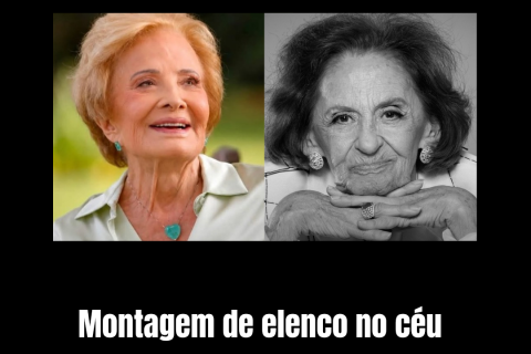 Montagem de elenco no céu
