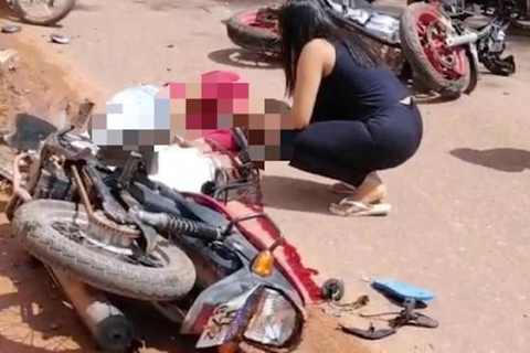 Colisão entre motocicletas deixa um morto e uma mulher ferida no Pará